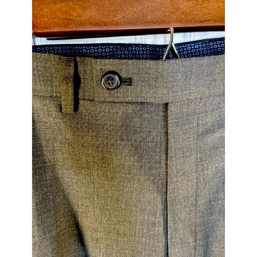Lauren Ralph Lauren High Performance Wool Dress Pants Mens 40x32 Gray Flat Front